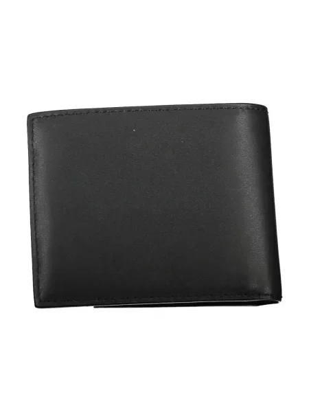 Lniany portfel Calvin Klein czarny