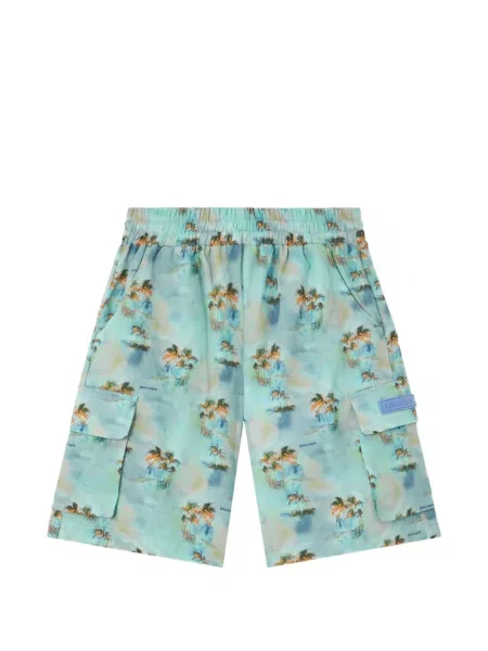 Szorty cargo dziecięce Palm Angels niebieskie