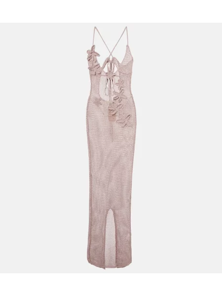 Rochie maxi Bananhot tricotate roz
