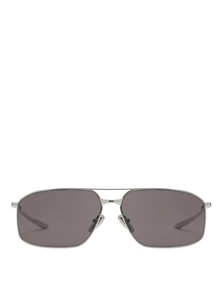 Lniane okulary przeciwsłoneczne Balenciaga czarne