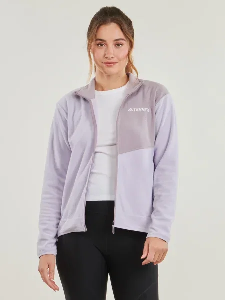 Geacă Adidas din fleece violet