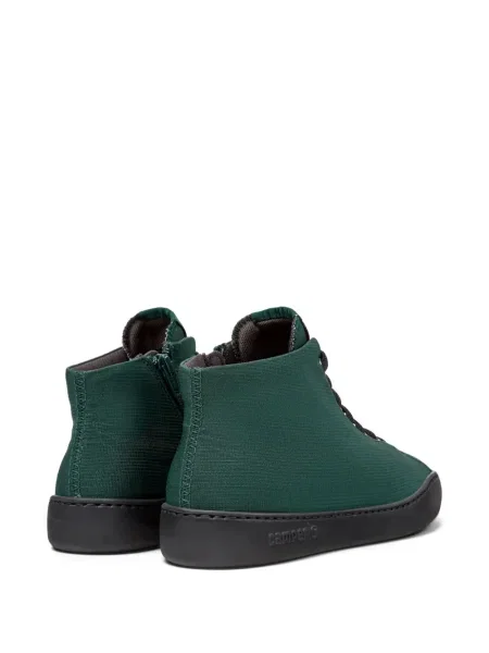 Top Camper cu șireturi din dantelă verde
