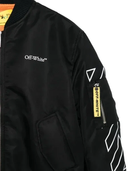 Kurtka bomber dziecięcy Off-white biały