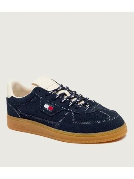 Tommy Jeans Sneakers tornacipő MU THE GREENWICH EDGE | hasított bőr kék