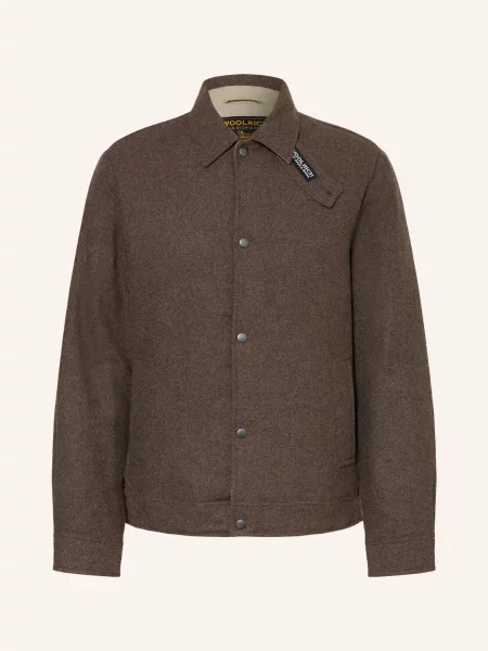 Woolrich Svrchní Košile tmavě šedá