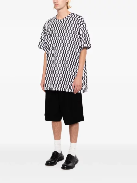 Тениска Comme Des Garçons Homme Plus с принт бяло