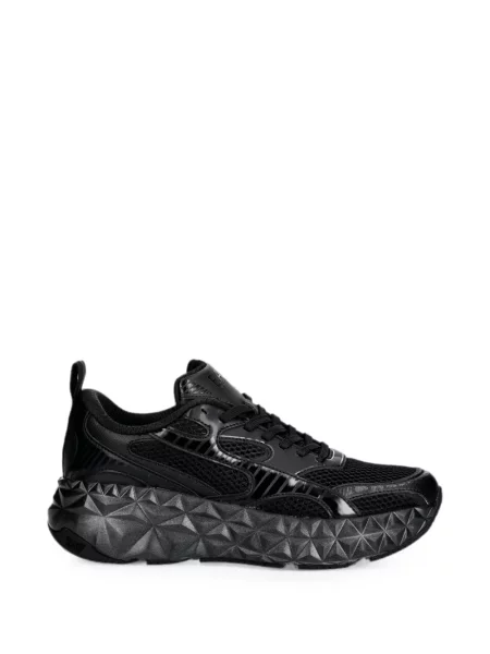 Sneakerși Ea7 Emporio Armani cu imprimeu geometric plasă negru