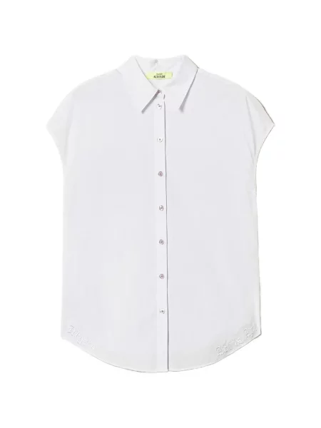 Cămașă Twinset cu broderie alb