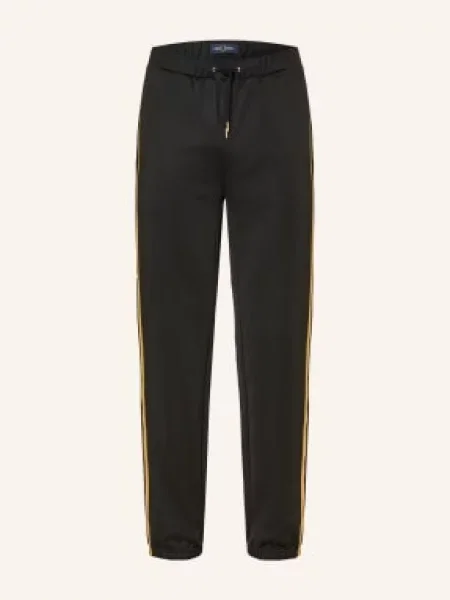 Fred Perry Kalhoty Ve Stylu Joggingových Kalhot Regular Fit S Pruhy Galon černá