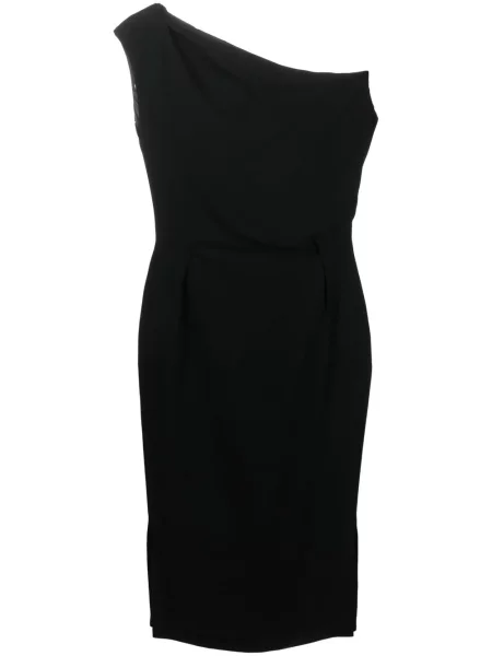 Rochie midi Alexandre Vauthier drapată până la genunchi cu un umăr gol negru