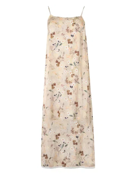 MUNTHE rochie de vară cu vâscoză BARIKA SLIP alb