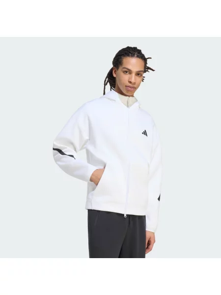 Bluza dresowa z suwakiem na całej długości ADIDAS Z.N.E. biała