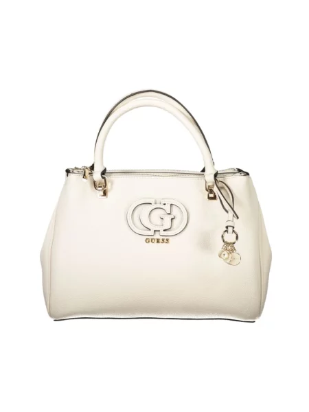 Lniana listonoszka Guess elegancka biała