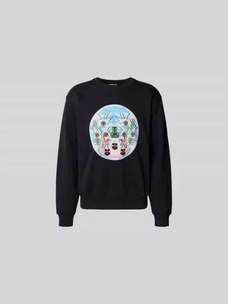 Bluza z detalem z logo Kenzo czarna