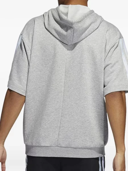 Tricou polo Adidas cu dungi alergare cu autograf negru