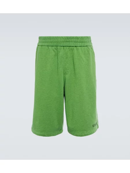 Pantaloni scurți Versace din jerseu verde