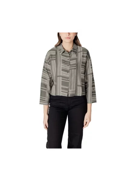 Krótka koszula Jacqueline De Yong zielona