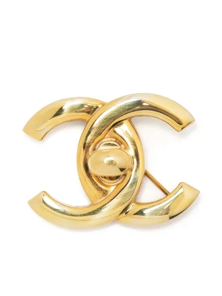 Brož Chanel Pre-owned zlatá