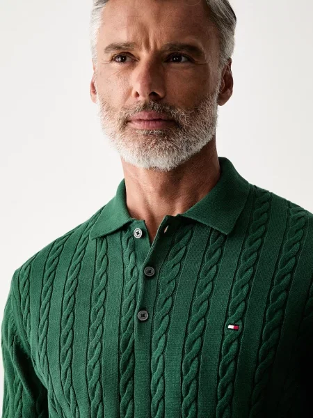 Tommy Hilfiger пуловер мъжки от зелено