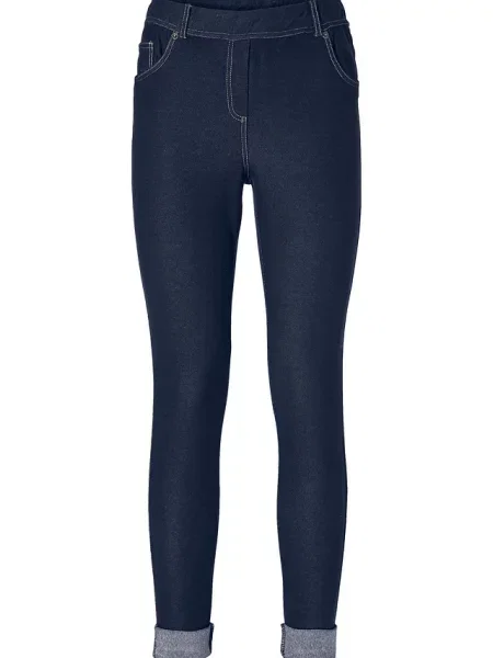 Legginsy o wyglądzie dżinsów niebieskie