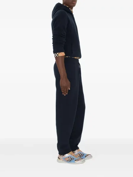 Pantaloni Burberry din cașmir albastru