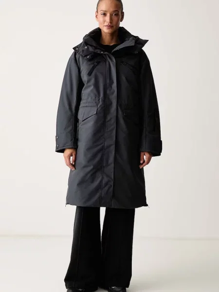 Adidas by Stella McCartney jachetă lungă pentru femei negru
