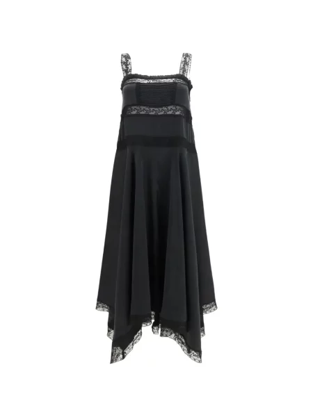 Rochie maxi Ganni din dantelă negru