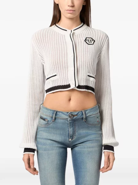 Cardigan Philipp Plein alb