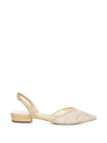 Pantofi cu toc Ginissima din dantelă slingback
