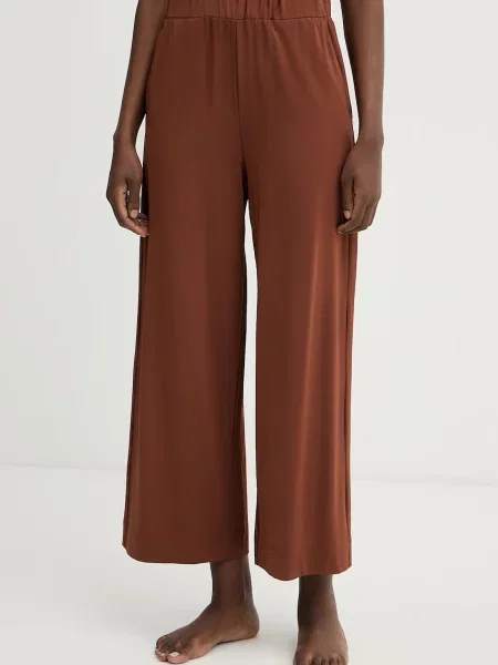 Max Mara Beachwear hlače viskozne ONORATA rjava