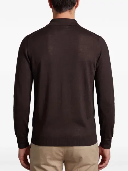 Lung tricou polo John Smedley maro