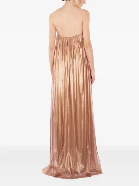 Maxi rochie maxi Imroska fără bretele de costum maro