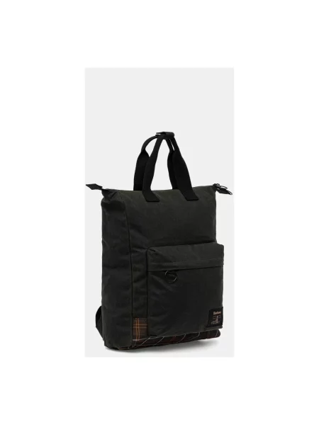 Plecak z naszywką z logo model FIELD WAX' Barbour szary