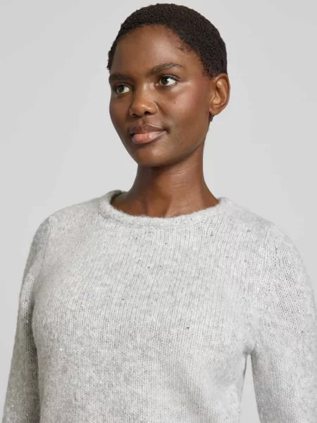 Sweter w kroju regular fit z dodatkiem wełny i moheru Christian Berg Woman Selection beżowy