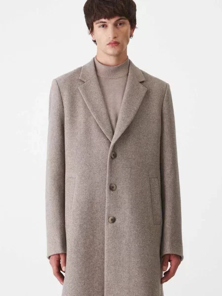 Палто с вълна Medicine преходен модел бежово