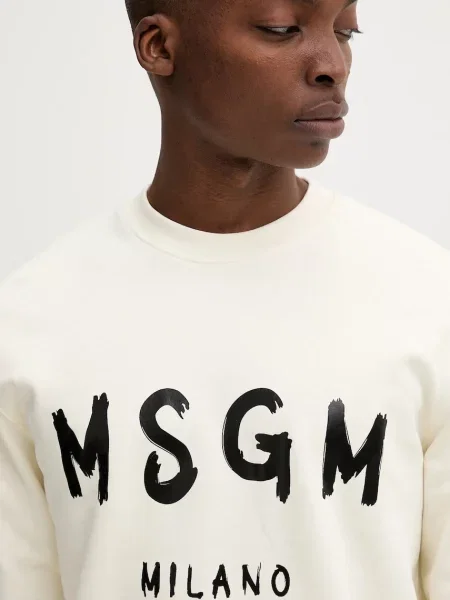 Свитер Msgm с принтом бежевый