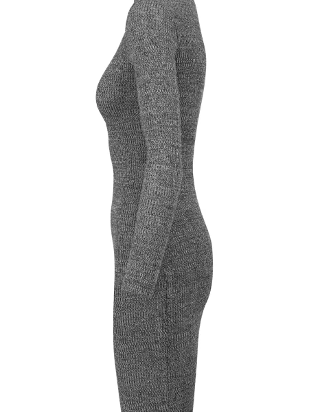 Urban Classics Šaty Ladies Rib Dress antracitová / tmavosivá biela