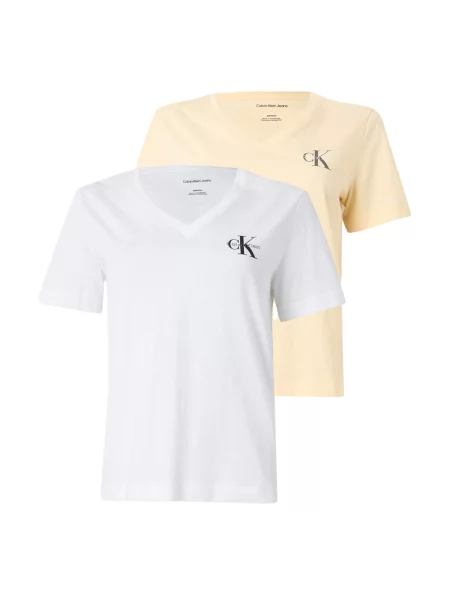 Calvin Klein Jeans Set de tricouri﻿ Galben deschis alb
