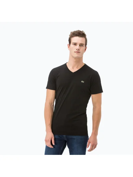 Мъжка тениска Lacoste black черно