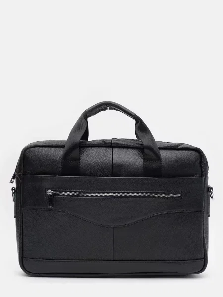 Кожаная сумка для ноутбука Keizer черная