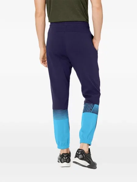Pantaloni Puma cu dungi alergare albastru