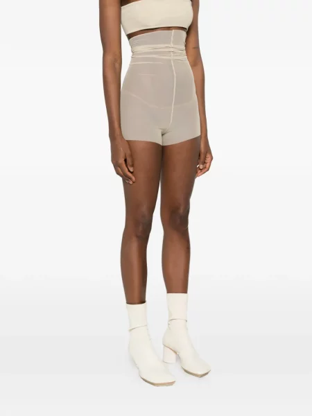 Pantaloni scurți Rick Owens cu talie înaltă stretch