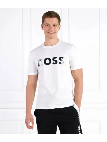 BOSS GREEN Tricou alb