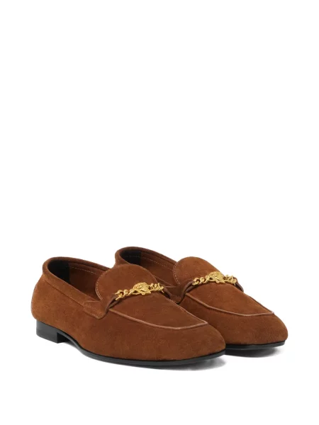 Pantofi loafer Versace din piele maro