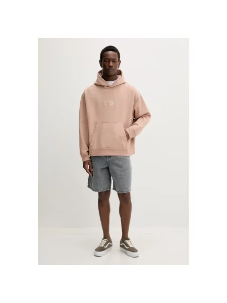 Bluza z kapturem Vans z kapturem z logo beżowa