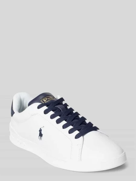 Sneakersy niskie z naturalnej skóry model ‘HERITAGE COURT II’ Polo Ralph Lauren białe