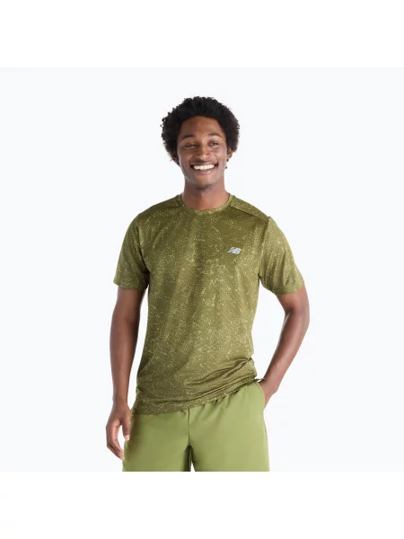 Tricou pentru bărbați New Balance Essentials Printed T-Shirt wakame/sport green verde