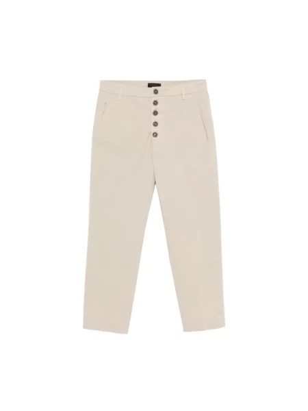 Spodnie Dondup o krotszym kroju beżowe