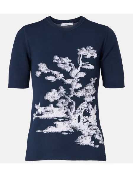 Pulover Erdem din jacard albastru