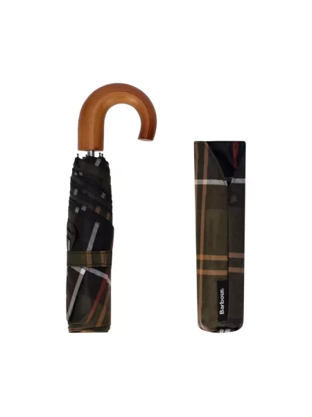 Parasol Barbour w kratę klasyczny biały